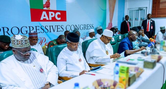Don't let this party crumble, Buhari begs APC leaders