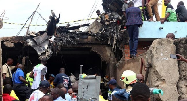 Passenger plane crashes into houses in DR Congo, kills 24 people, injures many