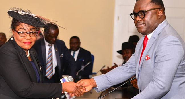 Gov Ayade swears in Justice Ikpeme as Cross River acting CJ