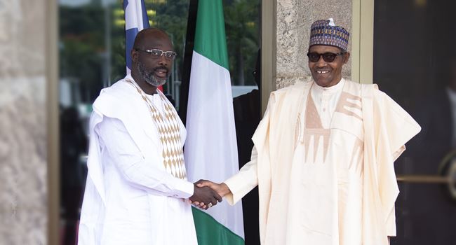 Buhari, Weah, 3 others hold bilateral meeting in Abuja