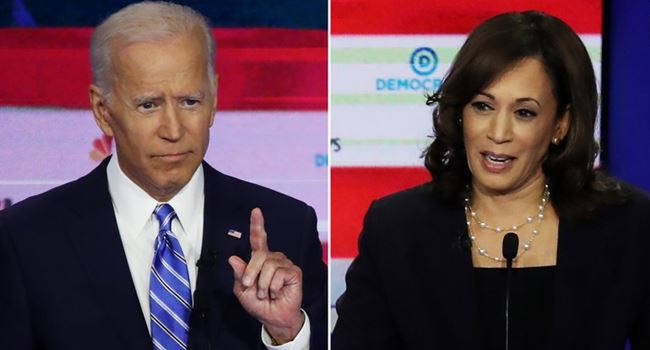 U.S ELECTION: Biden says he would consider Harris as running mate