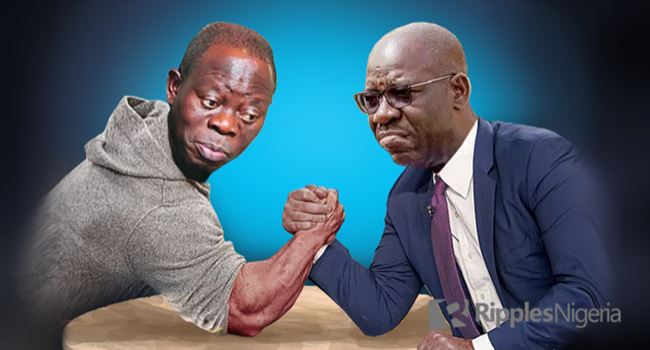 EDO: Again, Oshiomhole, Obaseki groups set to clash over planned reception for Ize-Iyamu