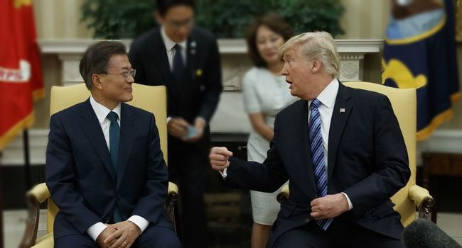 Trump, South Korea's president hold talks on diplomacy with North Korea