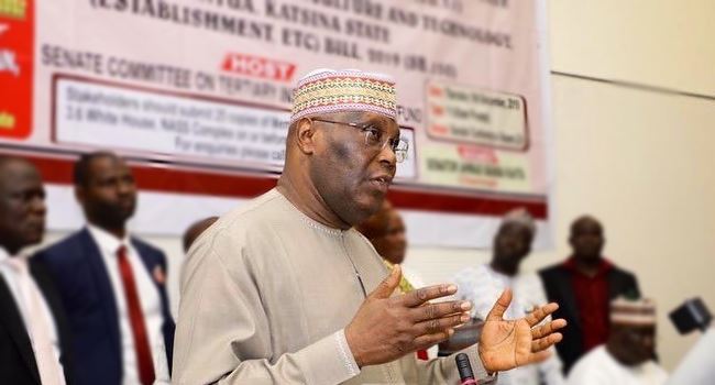 Atiku advocates punishment for govs who divert funds allocated to education