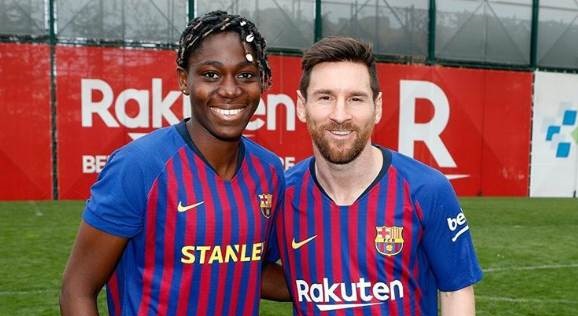 asisat oshoala and lionel messi