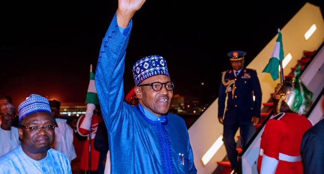 PMB returns to Nigeria from London