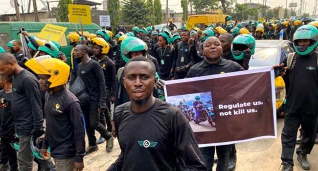 Bike riders hit the streets to protest ban in Lagos