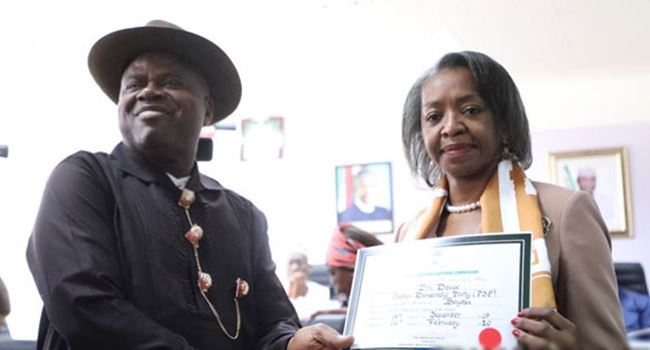 BAYELSA: Diri gets Certificate of Return from INEC