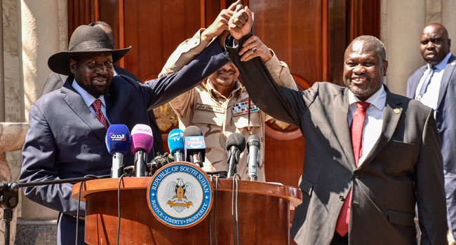 COALITION GOVT: At last! South Sudan’s rival leaders strike unity deal