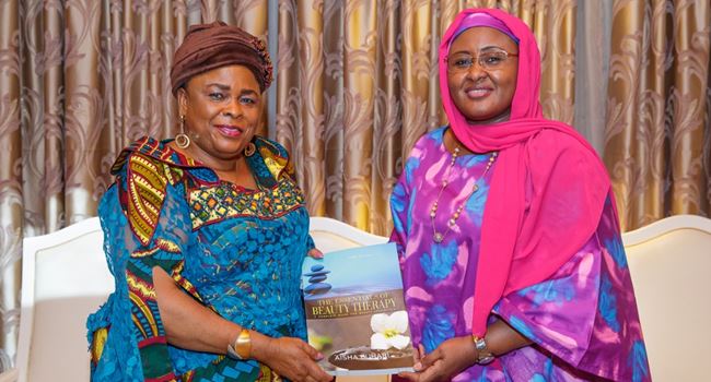 Patience Jonathan visits Aso Rock, holds discussions with Aisha Buhari