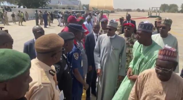 Buhari in Maiduguri for condolence visit over Auno massacre