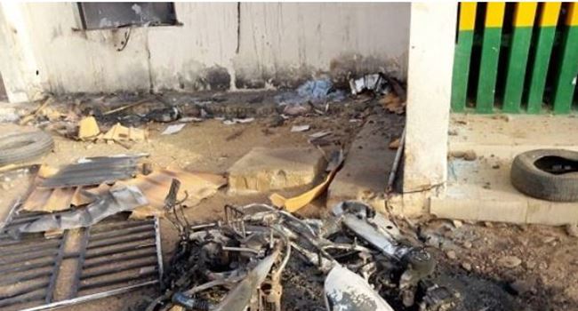 KATSINA: Angry youths set fire on police station after policemen stopped them from observing prayers