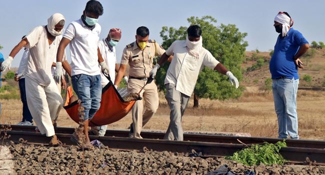 Moving train crushes 14 Indian migrant workers sleeping on track to death