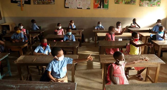 COVID-19: Kids flock back to classrooms with facemasks as Ivory Coast re-opens schools