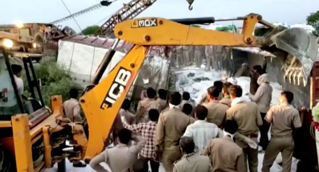 2 trucks collide killing 23 Indian migrant workers