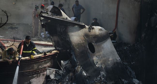 Bank executive, one other pulled out alive from wreckage of crashed Pakistani plane