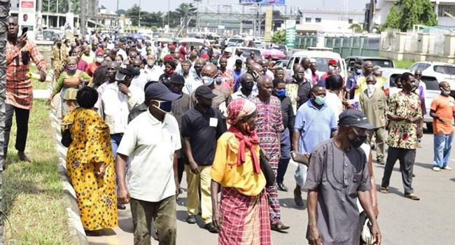 Pensioners protest in Imo, say '42 of our members have died of hunger'