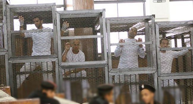 Inmates in Egyptian prison in Cairo