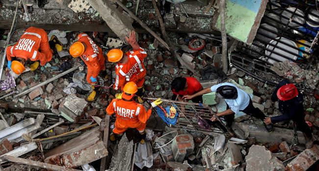 INDIA: Eight feared dead, 25 others trapped in building collapse