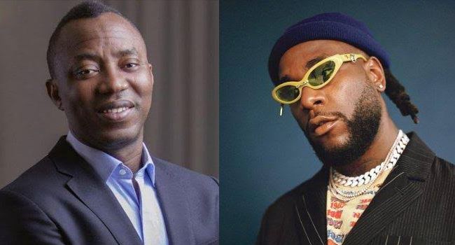 Sowore, Burna Boy exchange words over Independence Day Protest