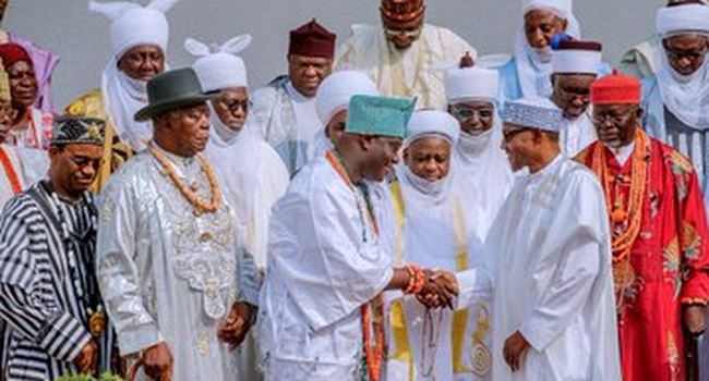 Buhari meets traditional rulers from across Nigeria