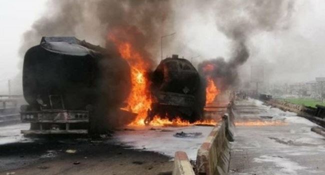 5 burnt to death as tanker explodes on Lagos-Ibadan expressway - Ripples  Nigeria