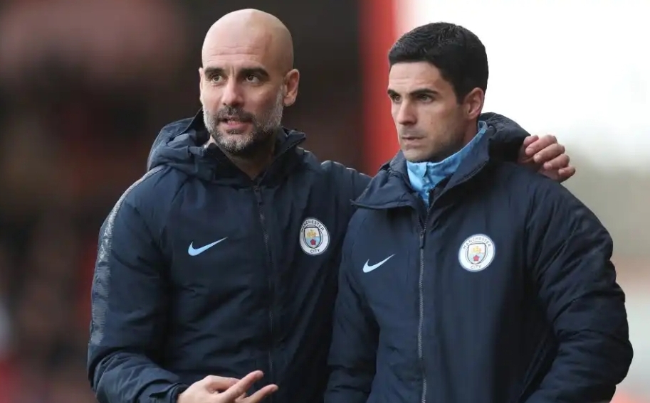 Pep Guardiola and Mikel Arteta