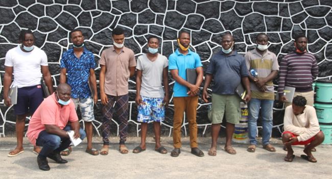 EFCC arrests 10 suspects for alleged internet fraud In Lagos