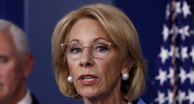 U.S education secretary resigns, cites Trump's role in Capitol riot