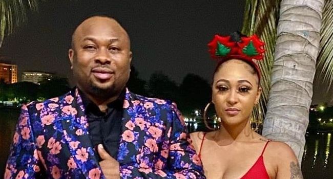 Tonto Dikeh's ex, Churchill, presents actress, Rosy Meurer, as new wife