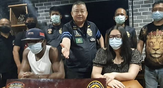 Nigerian man, Thai girlfriend, arrested for allegedly dealing in hard drug