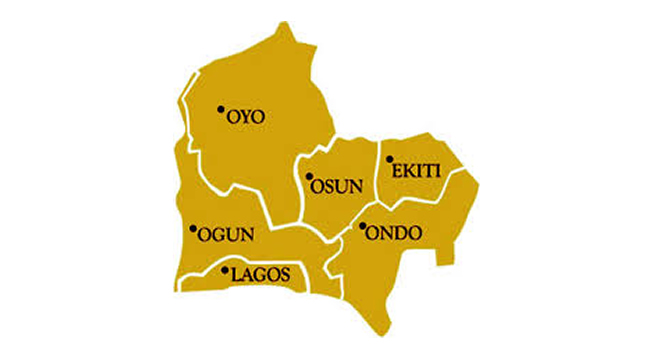Map of Southwest Nigeria