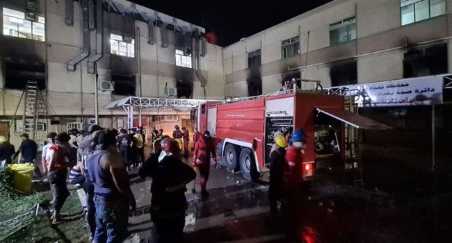 24 killed in Baghdad hospital fire
