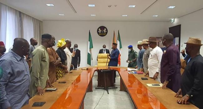 INSECURITY: S'south PDP visits Gov Emmanuel, urges governors to push for state police