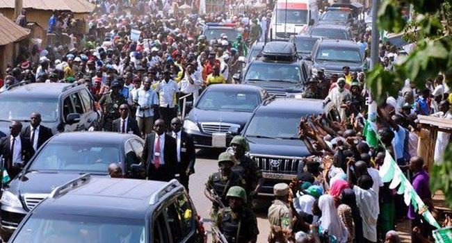 Victoria Island on lockdown as Buhari graces Akande's book launch in Lagos