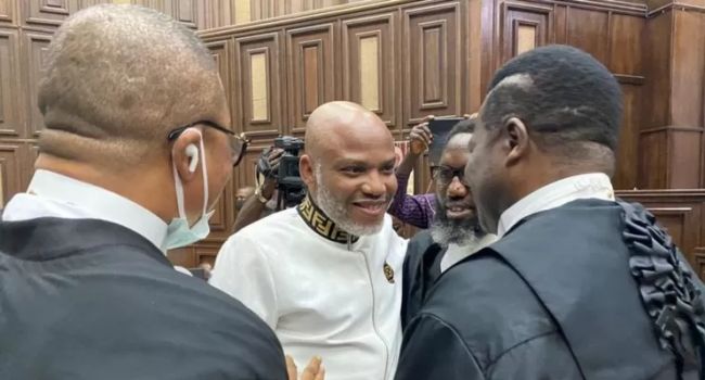 JUST IN: Court adjourns case of IPOB leader, Kanu, to Wednesday