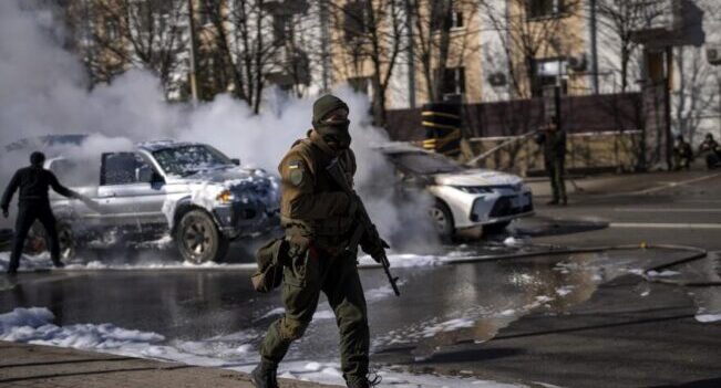 Fighting erupts on streets of Kyiv, as Russian forces continue assault on Ukraine