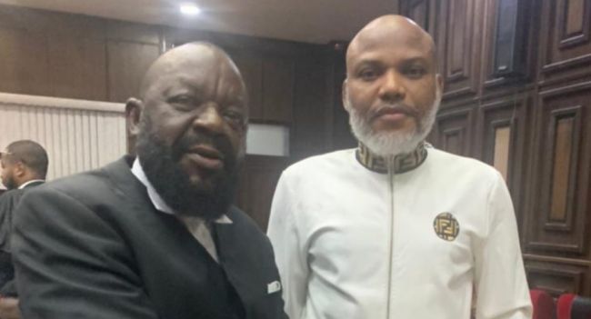 JUST IN: Nigerian govt lists Kanu's lawyers as accomplices in amended charges