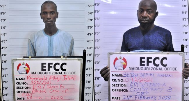 EFCC arraigns two men for allegedly posing as aides to Patience Jonathan in Maiduguri