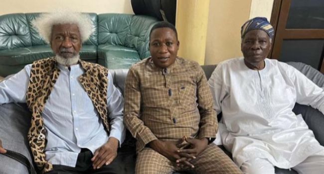 Soyinka visits Sunday Igboho in Benin Republic