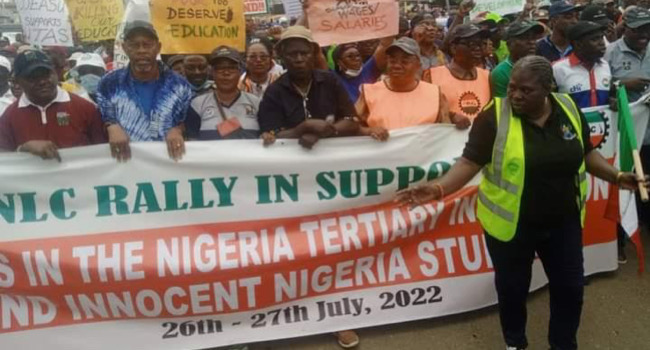 NLC solidarity rallies for ASUU gather steam across Nigeria (Photos)