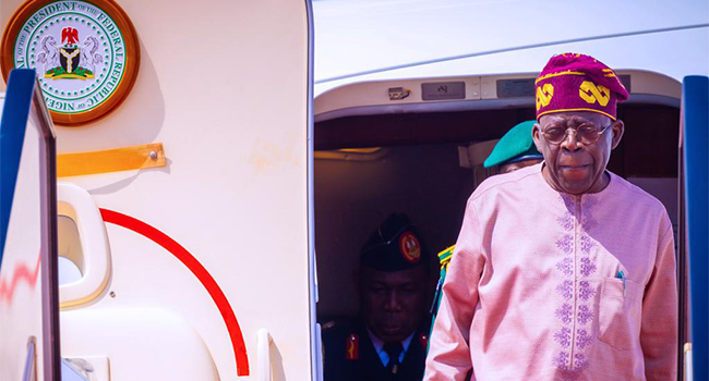 Tinubu returns to Nigeria one week after departing New York