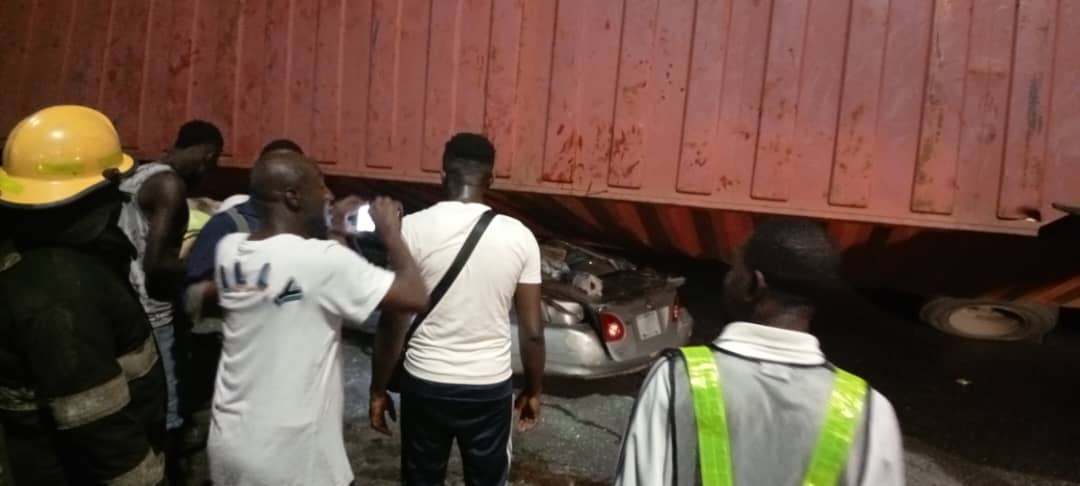Three persons rescued alive from under fallen container in Lagos