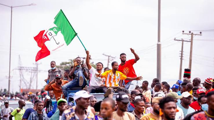 PDP supporters protest Appeal Court rulings sacking lawmakers, stone court house